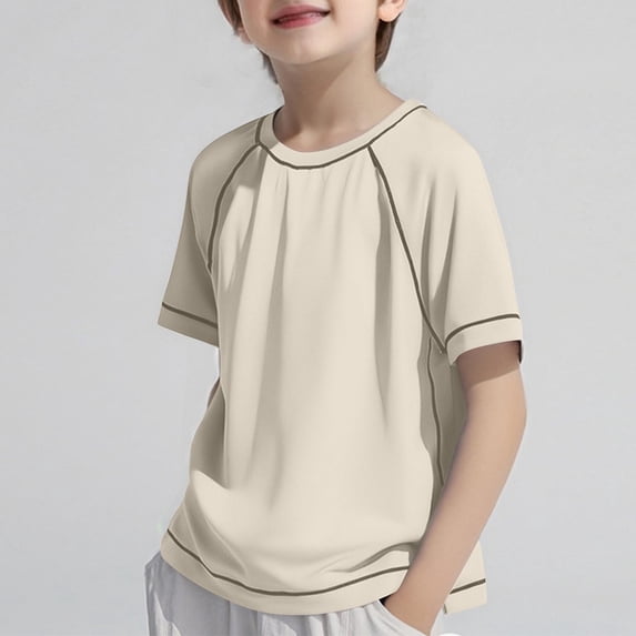 snilers Boys Active Athletic Performance T-Shirt Summer Short Sleeve Tee Tops Teens Raglan Color Block Crewneck Shirts 3-16 Years