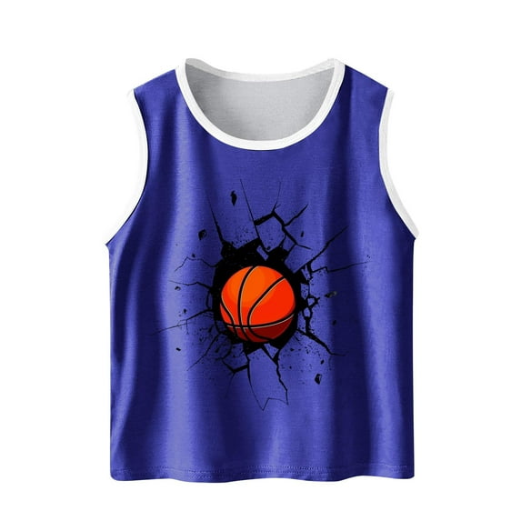 snilers Boys Tank Tops Athletic Sleeveless Crewneck T-Shirts Kids Undershirts Basketball Graphic Tees Size 3-15 Years