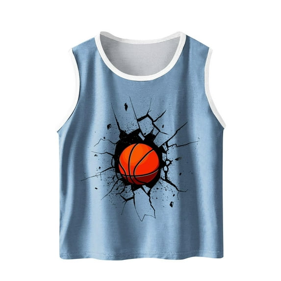 snilers Boys Tank Tops Athletic Sleeveless Crewneck T-Shirts Kids Undershirts Basketball Graphic Tees Size 3-15 Years