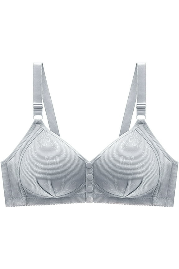 Brass for Women No Steel Ring Full Coverage Large Bust Push Up Bras Front Button Close Everyday Bras