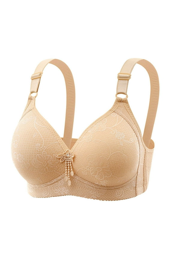 Brass for Women No Steel Ring Full Coverage Push Up Bras Comfortable Large Bust Wireless Bras