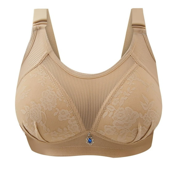 snilers Brass for Women No Underwire Breathable Mesh Racerback Bras Full Coverage Push Up Bras