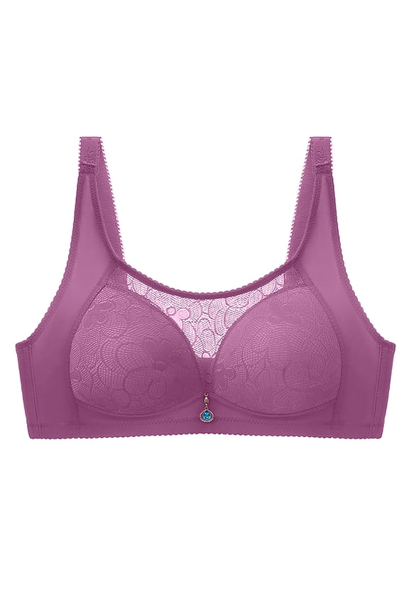 Brass for Women No Underwire Lace See Through Racerback Bras Full Coverage Push Up Bras