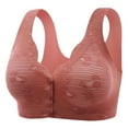thumbnail image 1 of snilers Daisy Bras for Older Women Full Coverage No Steel Ring Comfy Everyday Bras Front Button Closure Push Up Bras, 1 of 2