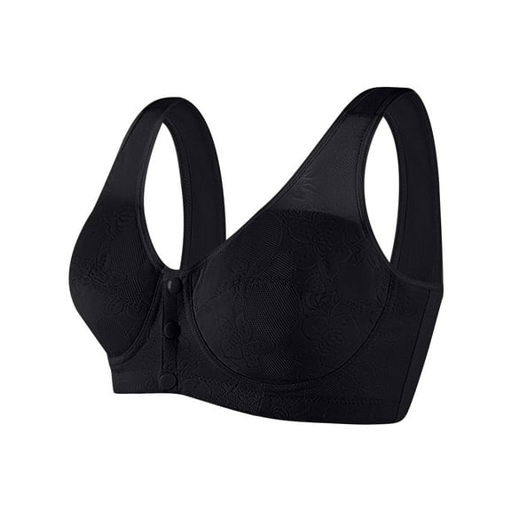 snilers Daisy Bras for Women Front Closure No Underwire Bralettes Comfort Senior Wireless Snap Closing Everyday Bra
