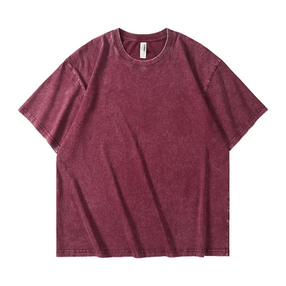 snilers Distressed Shirts for Men Acid Washed Oversized T-Shirt Short Sleeve Crewneck Summer Tops Stylish Vintage Tees S-3XL