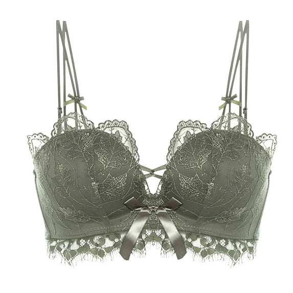 snilers Floral Lace Bralette for Women Seamless Push Up Soft No Underwire Crop Breathable Cami Backless Underwear