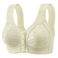 thumbnail image 1 of snilers Front Closure Bras for Women Seamless Wireless Comfort Supportive No Underwire Convenient Mastectomy Bralettes Full Coverage Push Up Bra, 1 of 2
