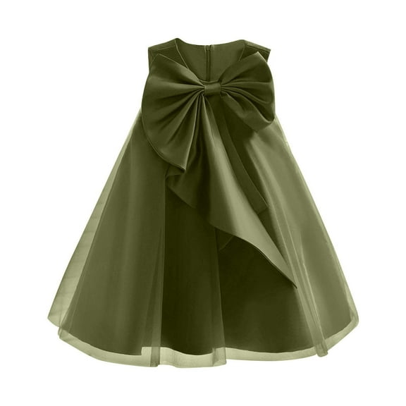 snilers Girl Dresses Wedding Puffy Tulle Dress Ruffle Sleeve Birthday Party Princess Ball Gown Sundresses Summer Vacation Midi Dress Size 4-10 Years