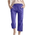 thumbnail image 1 of snilers Girls Capris Pants Elastic Waist Drawstring Cropped Pants Classic Solid Color Summer Trousers for 3-14 Years, 1 of 5