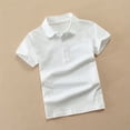 thumbnail image 1 of snilers Girls Short Sleeve Active Performance Golf Shirts Summer School Uniform Button Collared Cotton Shirt 2-13 Years, 1 of 4