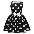 thumbnail image 1 of snilers Girls Sleeveless Dresses Polka Dots Crew Neck Summer Dresses Birthday Party A Line Swing Sundress Size 2-13 Years, 1 of 8