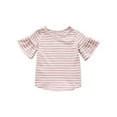 thumbnail image 1 of snilers Girls T Shirts Crew Neck Striped Short Sleeve Cute Casual Stylish Basic Tees Summer Top Blouses for 6 Months-4 Years Toddler Baby, 1 of 9