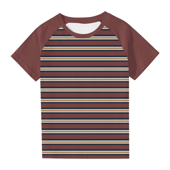 snilers Girls T Shirts Crew Neck Striped Short Sleeve Soft Comfortable Summer Top Casual Stylish Basic Tees for 3-14 Years Girls and Boys