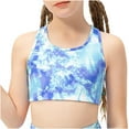 thumbnail image 1 of snilers Girls Tank Tops Crew Neck Sleeveless Shirt Gymnastics Yoga Workout Running Summer Vests Casual Stylish Tie-Dyes Blouses for 5-15 Years, 1 of 5