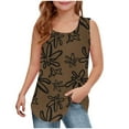 thumbnail image 1 of snilers Girls Tank Tops Scoop Neck Sleeveless Shirt Loose Fitted Summer Vests Cute Floral Print Blouses for 5-14 Years, 1 of 6