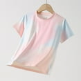 thumbnail image 1 of snilers Girls UPF 50+ Sun Shirts Tie Dye Quick Dry Short Sleeve T Shirt Basic Tees Summer Athletic Gym Crewneck Tops 4-15 Years, 1 of 3