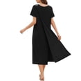 thumbnail image 1 of snilers Hospital Gowns for Women Open Back Tear Away Snap Nursing Dress Short Sleeve Soft Adaptive Clothing XL, 1 of 9
