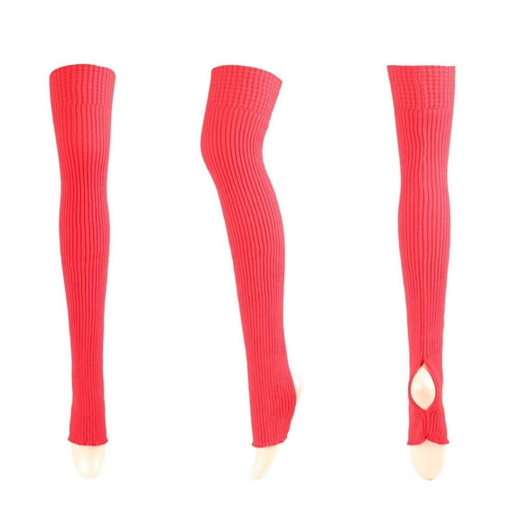 snilers Leg Warmers for Women Girls 80s Ribbed Knit Leg Warmer Soft Comfy Sports Party Dance Accessories Multicolour