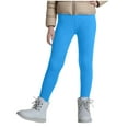 thumbnail image 1 of snilers Leggings for Girls High Waisted Stretchy Yoga Pants Trendy Solid Tights Sweatpants Fall Winter Thickened Warm Athletic Trousers 4 Years, 1 of 1