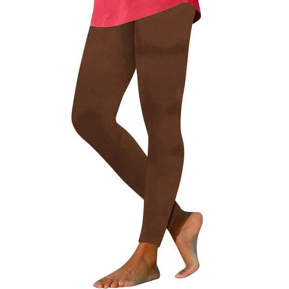 snilers Leggings for Women Tummy Control High Waisted Soft Yoga Pants Winter Warm Fleece Lined Soft Footless Tights Pants