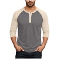 thumbnail image 1 of snilers Long Sleeve Shirts for Men Plus Size Henley Shirt Casual Raglan Jersey Baseball Tees Athletic Workout Tops, 1 of 7