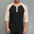 thumbnail image 1 of snilers Long Sleeve Shirts for Men Plus Size Henley Shirt Casual Raglan Jersey Baseball Tees Athletic Workout Tops, 1 of 6