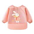 thumbnail image 1 of snilers Long Sleeved Bibs for Baby Girl Reversible Waterproof Bib with Sleeves Fall Winter Clothing Stain Resistance Smock Pullover Tops Size 110, 1 of 3