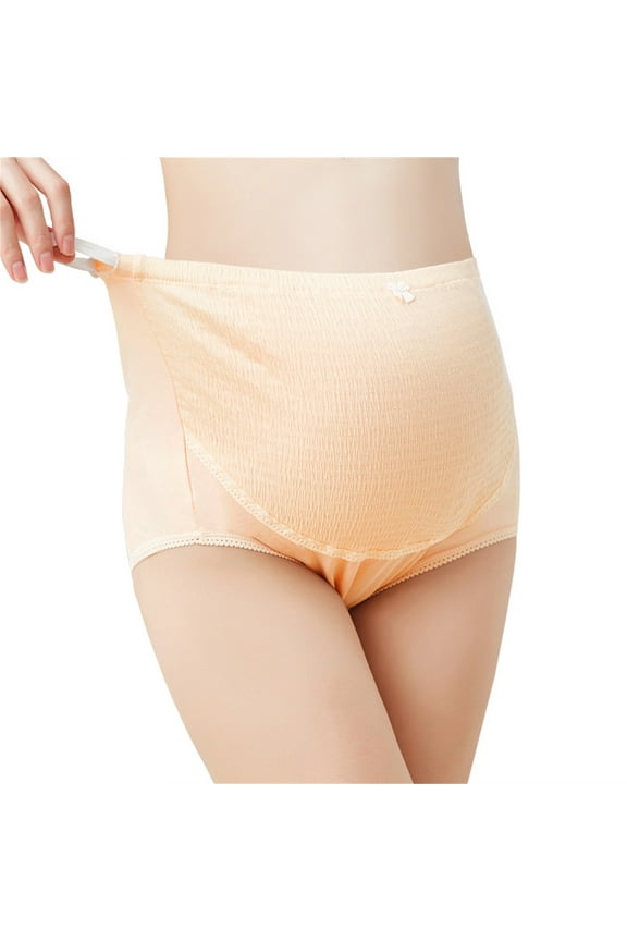 Maternity Shapewear Plus Size Cotton Breathable High Waist Pregnancy Underwear Soft Over Bump Belly Support Panties M-5XL