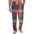 thumbnail image 1 of snilers Men's Pajama Pants Elastic Waist Drawstring Straight Leg Plaid Lounge Pants Lightweight Baggy Soft PJ Bottoms with Pocket, 1 of 5