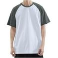 thumbnail image 1 of snilers Men's T-Shirts Casual Short Sleeve Color Block Tees Trendy Loose Fitted Crew Neck Sports Tops Summer Blouses, 1 of 8
