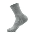 thumbnail image 1 of snilers Men's Training Athletic Socks Solid Color Cotton Cushioned Crew Socks Wicking Breathable Running Sports Travel Socks, 1 of 2