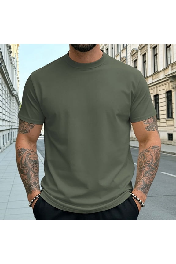 Mens Active Quick Dry Crew Neck T-Shirt Athletic Running Gym Workout Shirts Summer Short Sleeve Basic Tee Tops S-3XL
