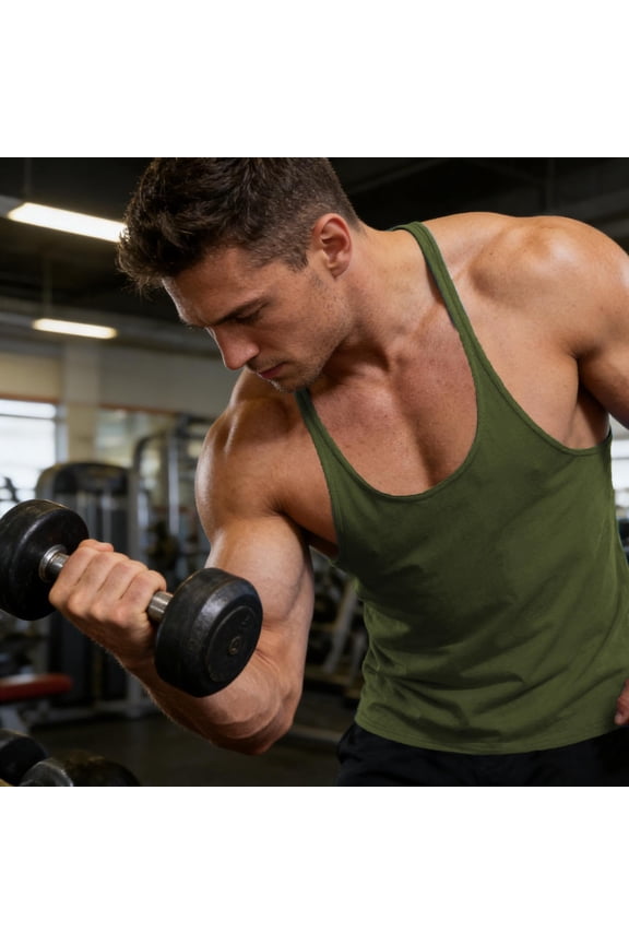 Mens Bodybuilding Stringer Tank Tops Y-Back Quick Dry Gym Fitness Training Running T-Shirts Athletic Workout Top L