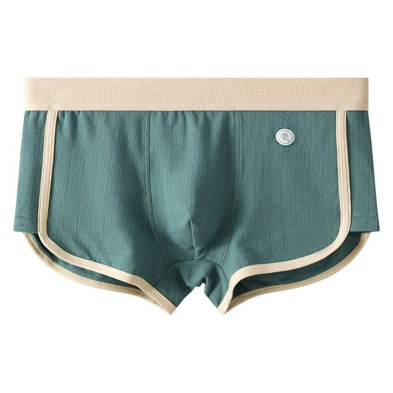 snilers Mens Boxer Briefs Soft and Breathable Underwear Color Block Underpants Low Rised Sport Trunks with Elastic Waistband
