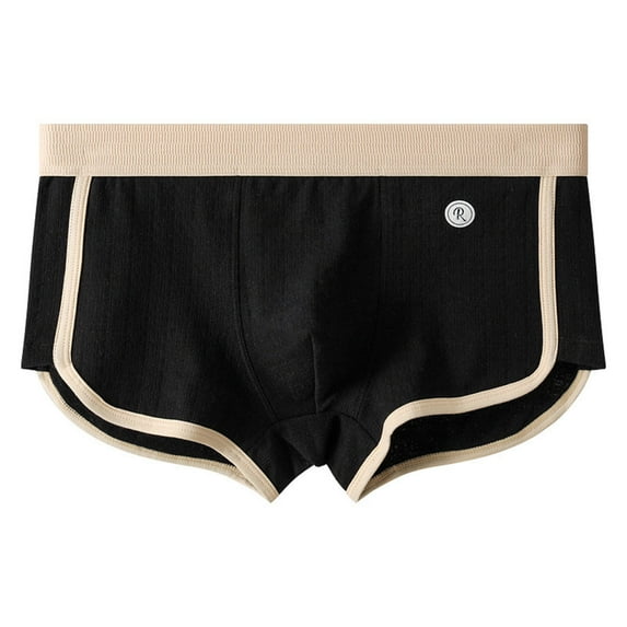snilers Mens Boxer Briefs Soft and Breathable Underwear Color Block Underpants Low Rised Sport Trunks with Elastic Waistband