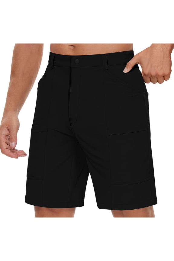 Mens Casual Shorts Lightweight Strtech Cargo Shorts for Golf Hiking Work Fishing with Pockets Summer Outfits S