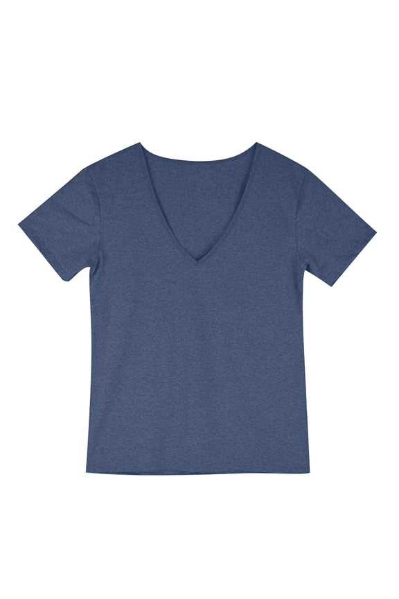 Mens Deep V Neck T Shirt Stretch Muscle Gym Workout Tee Shirt Short Sleeve Slim Fitted Casual Basic Summer Athletic Tops