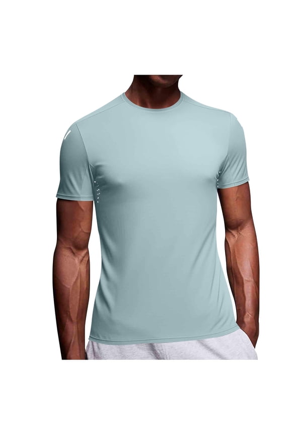 Mens Dry Fit Workout Gym T Shirts Short Sleeve Active Moisture Wicking Performance Hiking Running Athletic Tee Tops XL