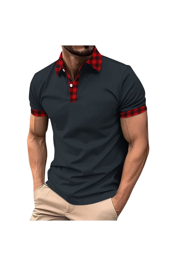 Mens Golf Shirts Short Sleeve Button Down Vintage Graphic Collared Shirt Wicking Athletic Summer Tops Dressy Casual Work