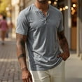 thumbnail image 1 of snilers Mens Henley Shirts Summer Casual Short Sleeve V Neck Muscle Workout T-Shirts Athletic Gym Plain Basic Tee Shirt S-3XL, 1 of 8