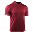 thumbnail image 1 of snilers Mens Muscle T Shirts Hooded Short Sleeve Athletic Muscle Tops Summer Running Solid Color Pullover Quick Dry Tees, 1 of 4