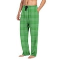 thumbnail image 1 of snilers Mens Pajama Pants Drawstring Elastic Waist Plaid Pants Soft Comfy Lounge Trousers Straight Leg Sweatpants with Pockets, 1 of 6