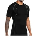 thumbnail image 1 of snilers Mens Shirt Short Sleeve Stretch Gym Top Workout Muscle T-Shirt Athletic Base Layer Sport Undershirt, 1 of 6