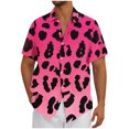 thumbnail image 1 of snilers Mens Shirts Leopard Print Button Down Short Sleeve Blouses Hawaii Beach Shirt Baggy Casual Summer Tops, 1 of 5