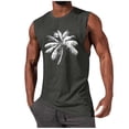 thumbnail image 1 of snilers Mens Summer Beach Tank Top Tropical Hawaiian Palm Tree Print Sleeveless Shirt Muscle Graphic Tees Vacation Shirts S, 1 of 5