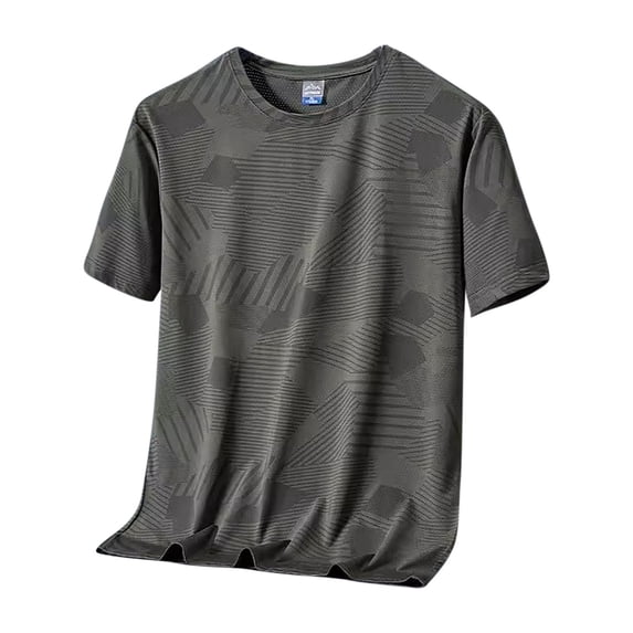 snilers Mens T-Shirts Crewneck Short Sleeve Fashion Casual Graphic Tees Textured Jacquard Tops Beach Summer Loose Blouses