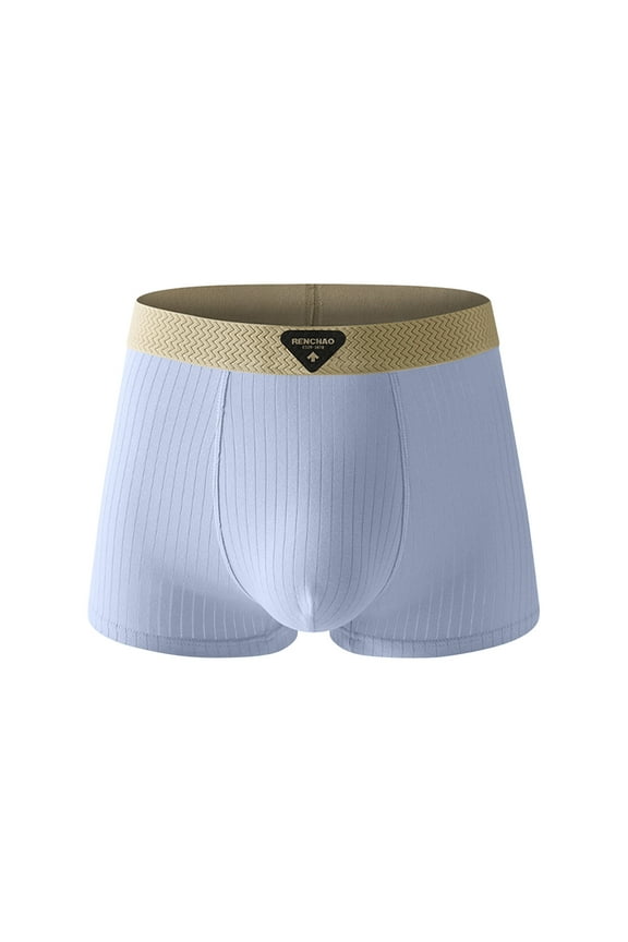 Mens Trunks Underwear Elastic Waist Pouch Boxer Briefs Soft Stretch Close Fitting Underpants