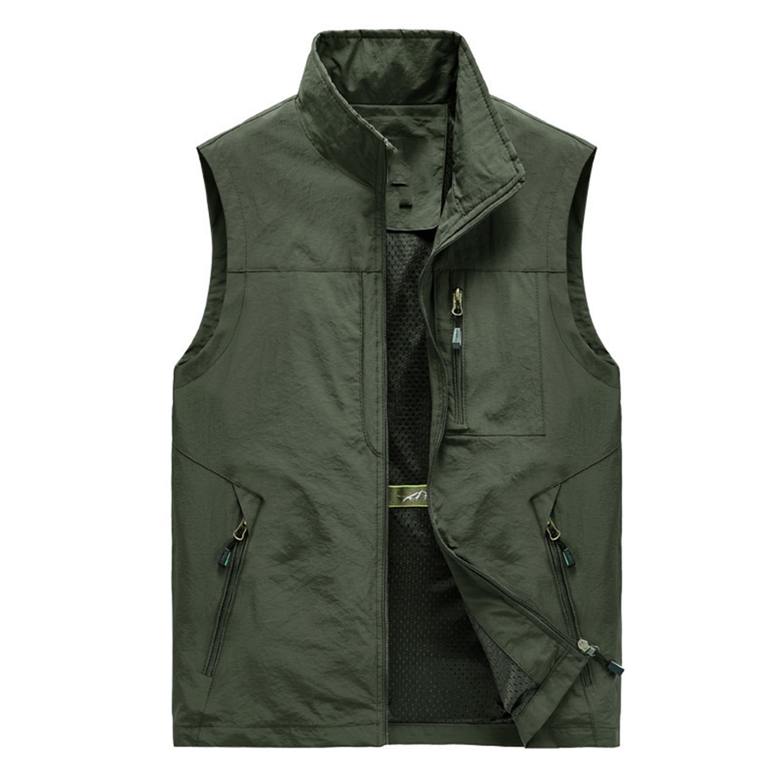 snilers Mens Vest Zipper Sleevless Shirts Golf Lightweight Vest Coats Fishing Travel Vest with
