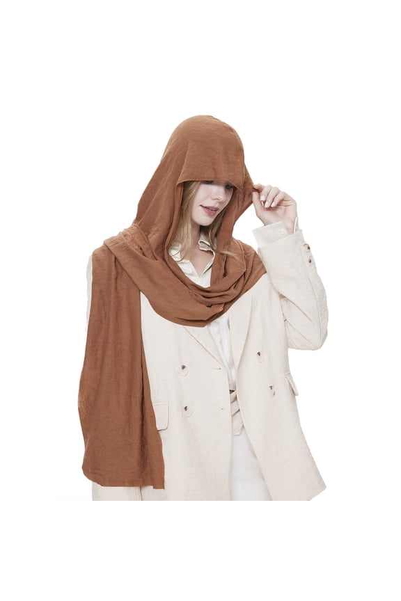 Neck Gaiters for Men Women Early Fall Fashion Vintage Headwraps Gothic Medieval Renaissance Hooded Shawl Wraps Lightweight Hijab Neck Scarf